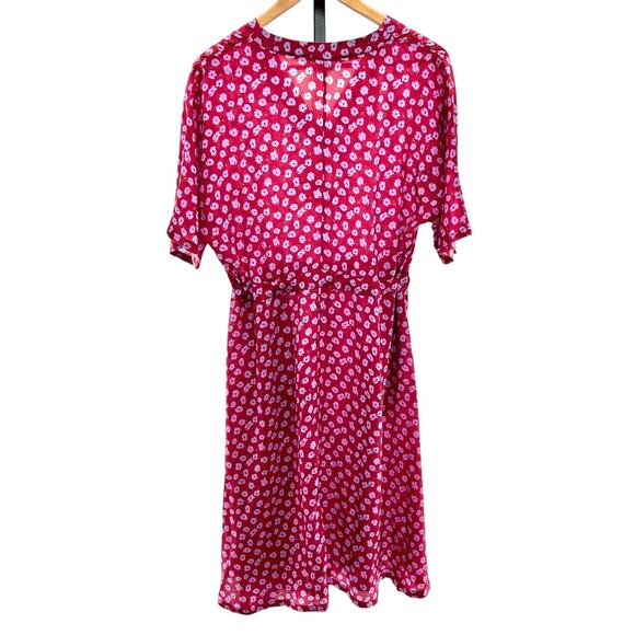 NWT Tucker NYC "Madeline 2.0" Ditsy Floral 100% Silk Short Sleeve Dress Sz M - Picture 3 of 9